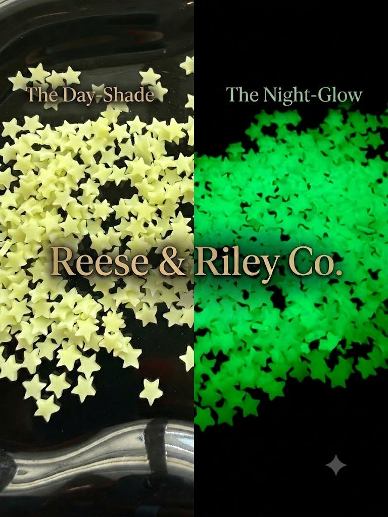 Yellow Glow Stars - Polymer Clay