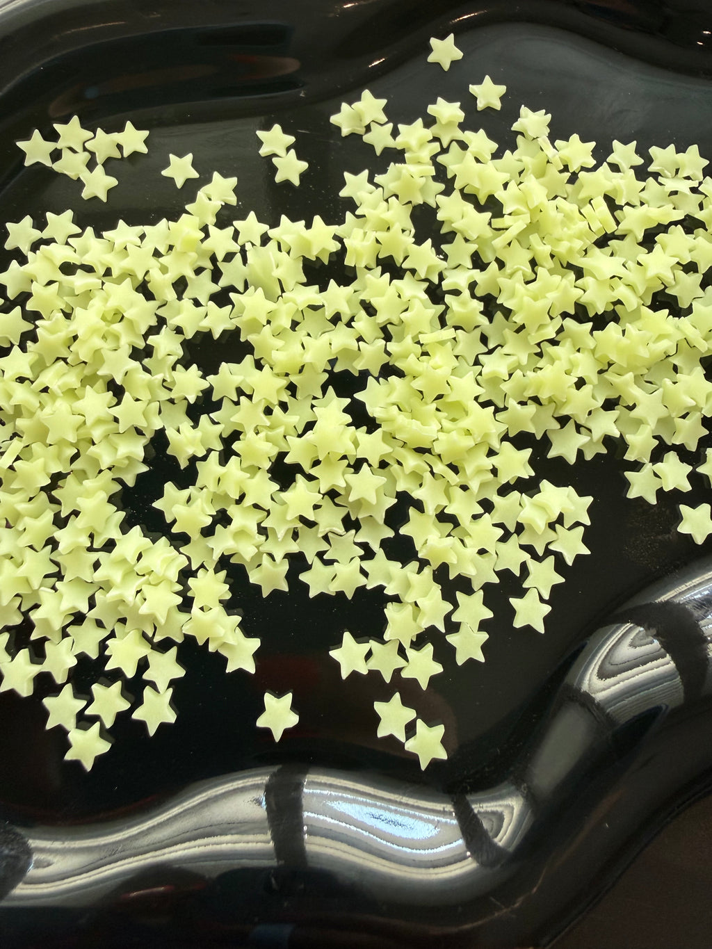 Yellow Glow Stars - Polymer Clay