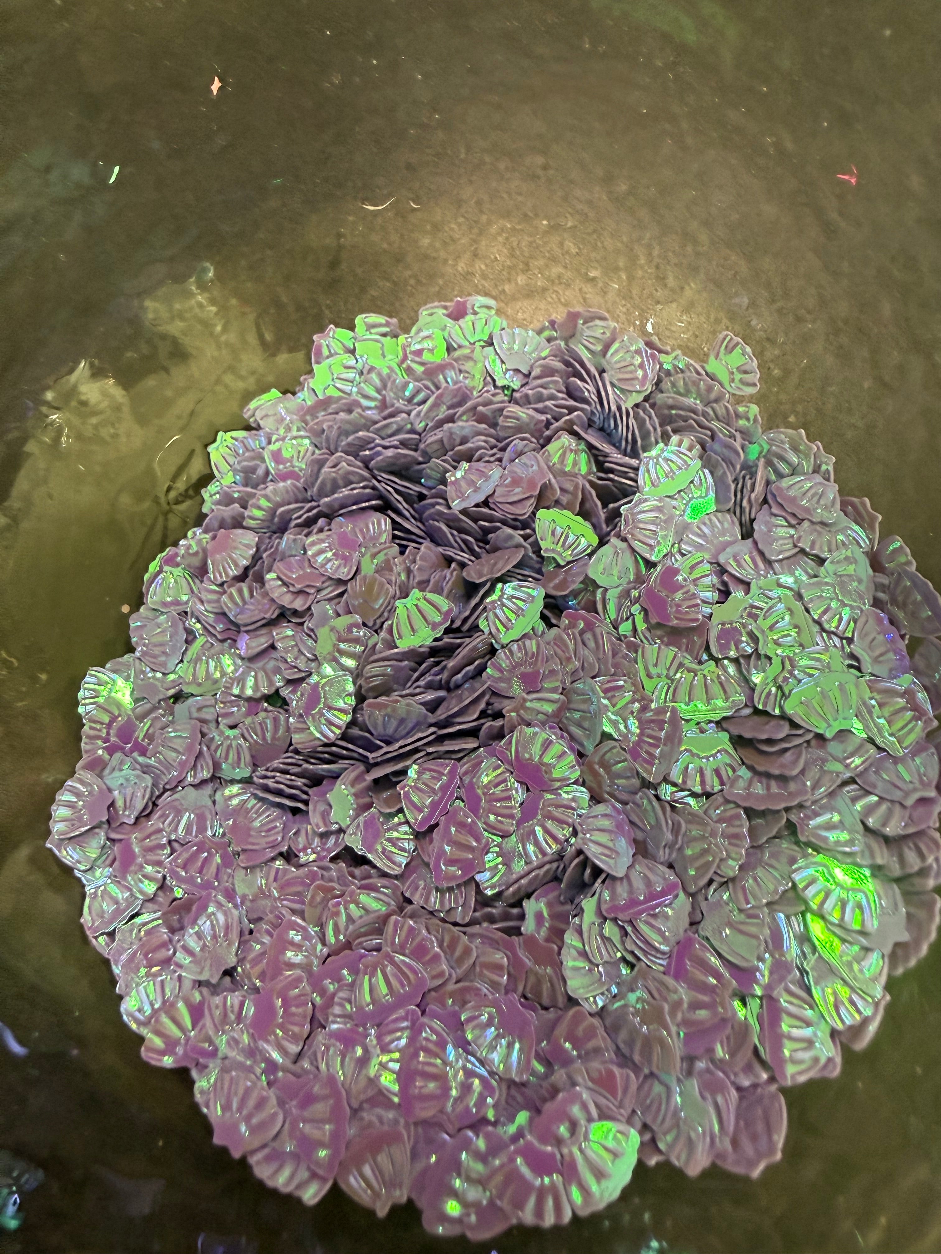 Iridescent Purple Shells - Shape Glitter