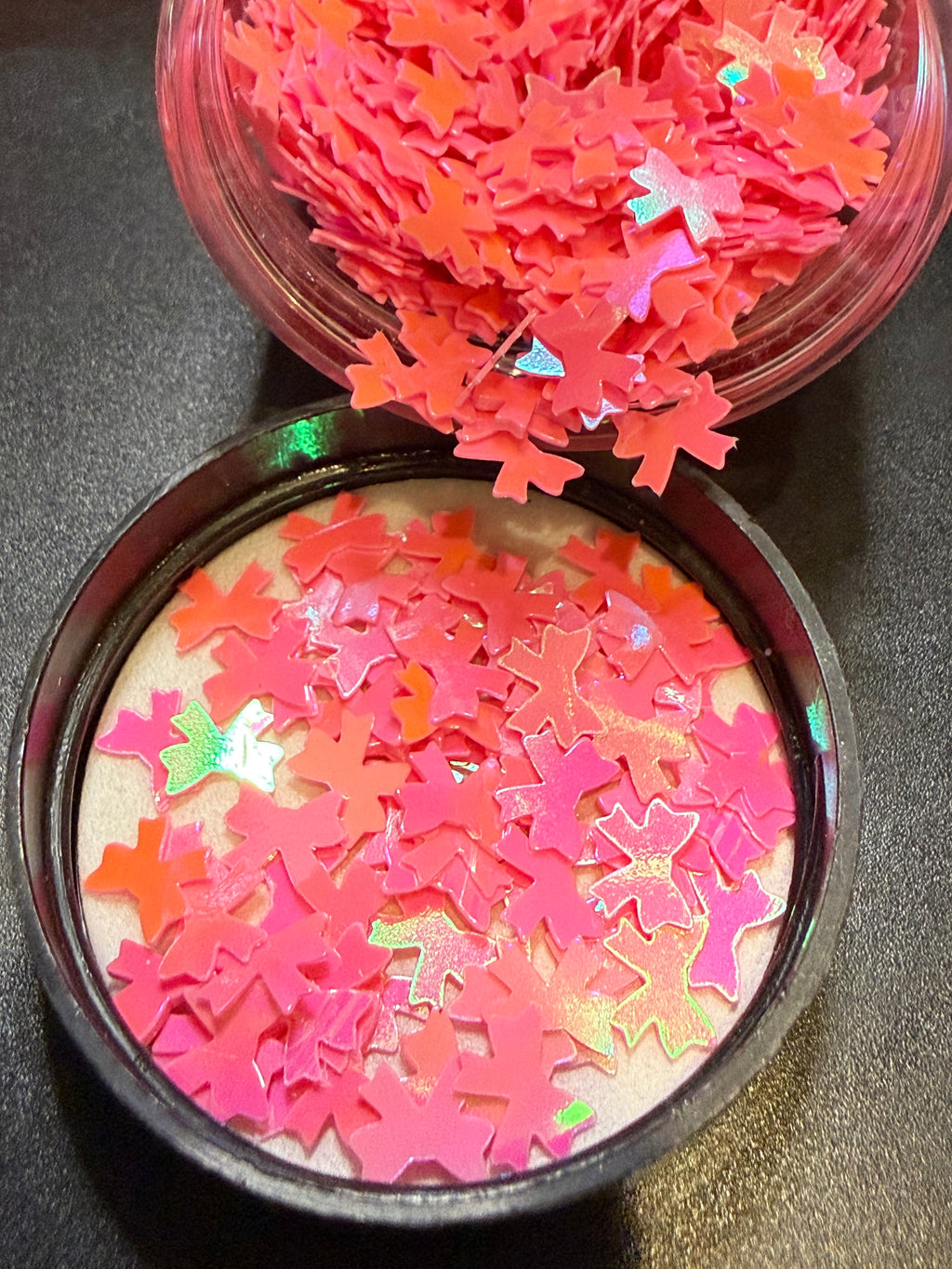 Dark Pink Bows - Shape Glitter