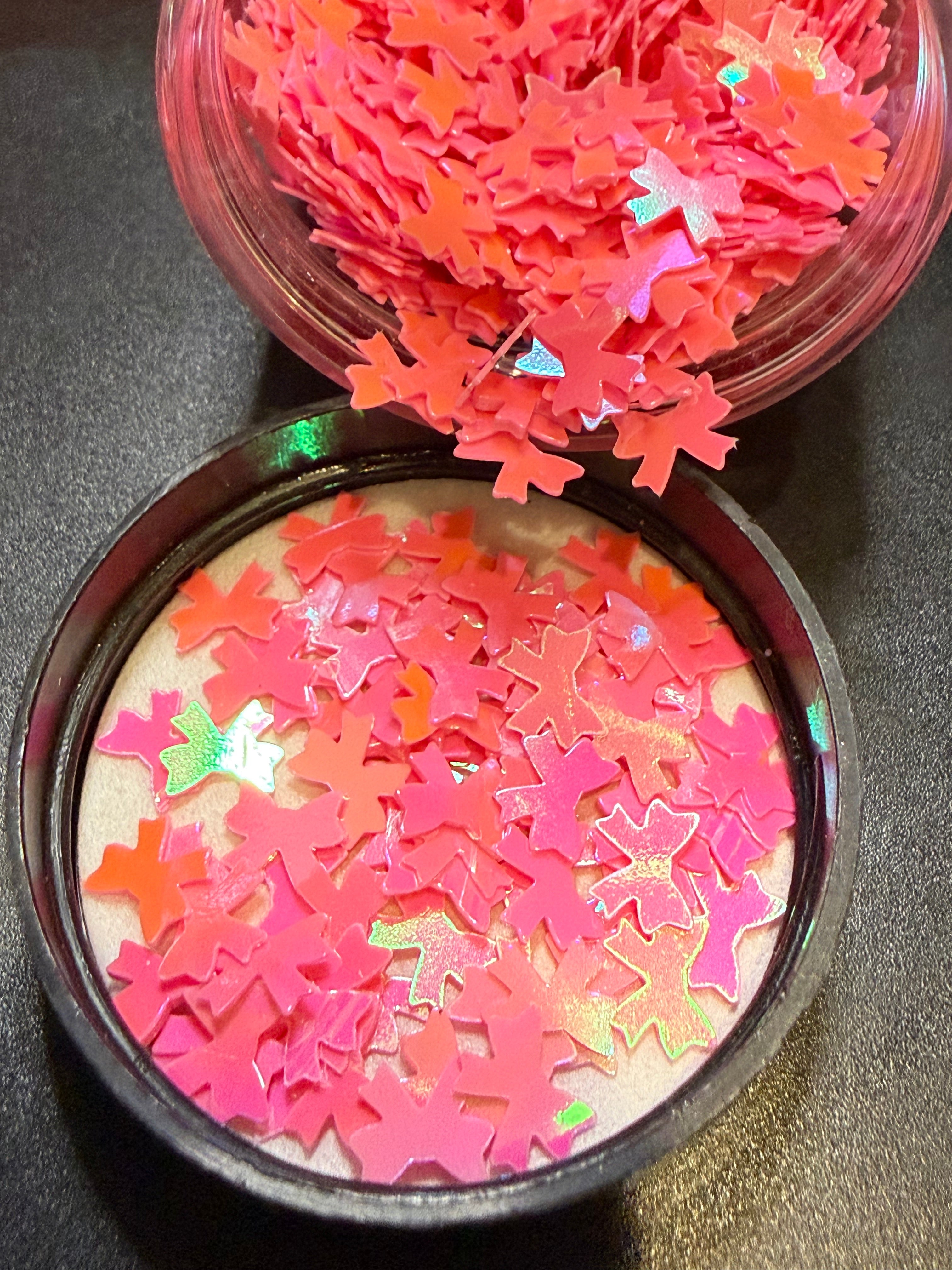 Dark Pink Bows - Shape Glitter