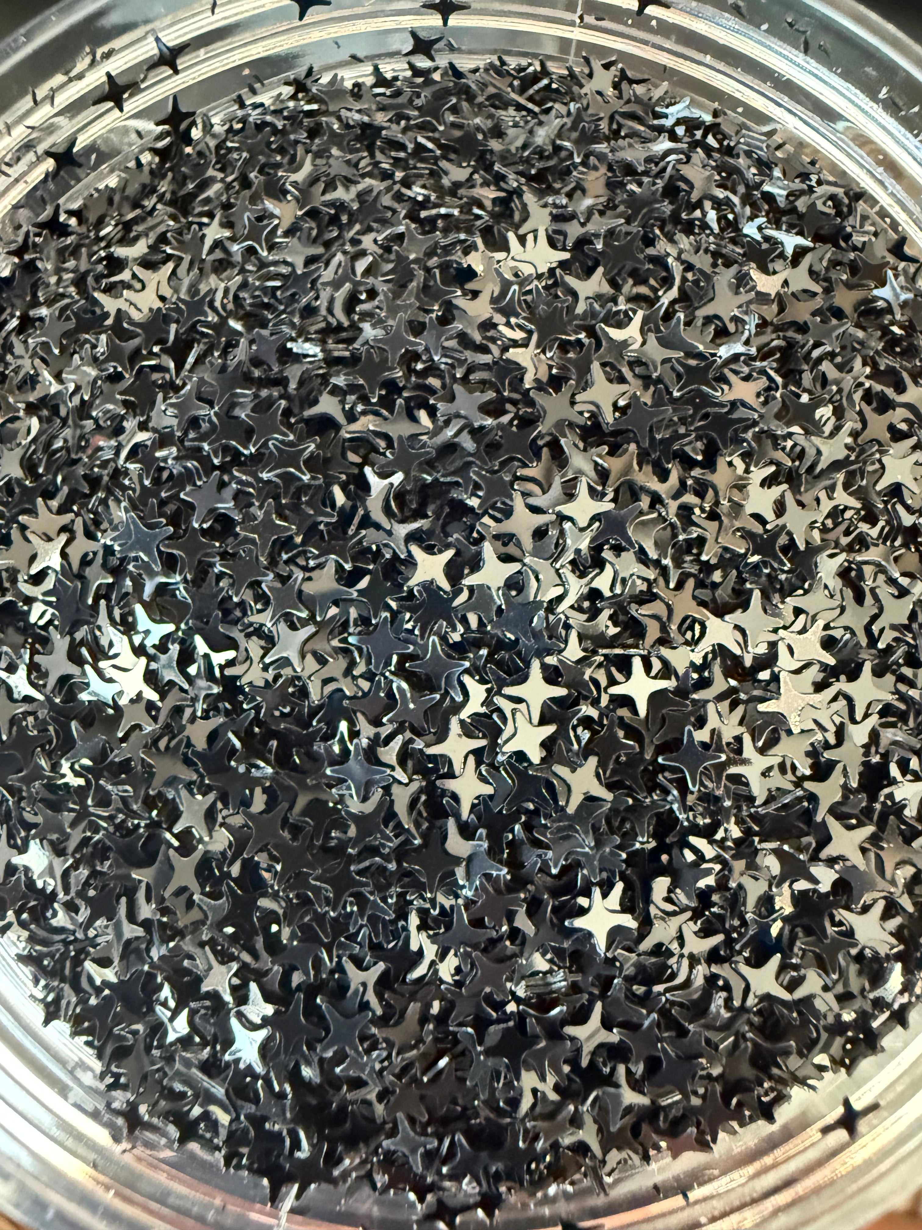 Black Stars - Shape Glitter