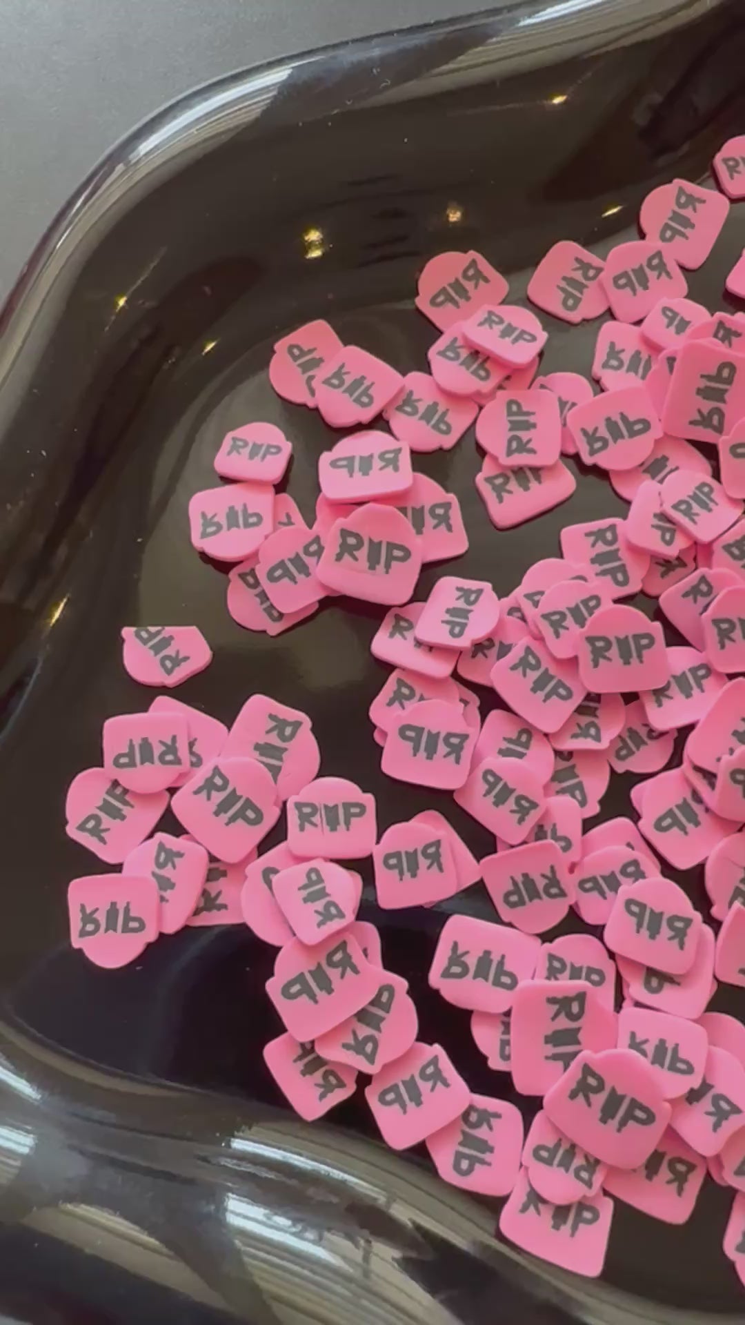 Pink RIP - Polymer Clay